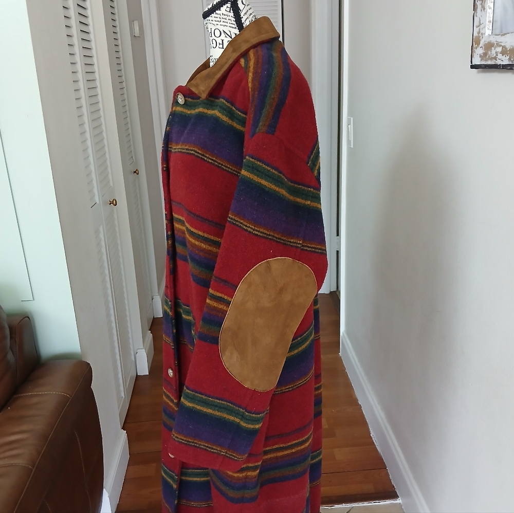 Vintage Woolrich Long Wool Southwestern‎ Blanket coat - Picture 6 of 12